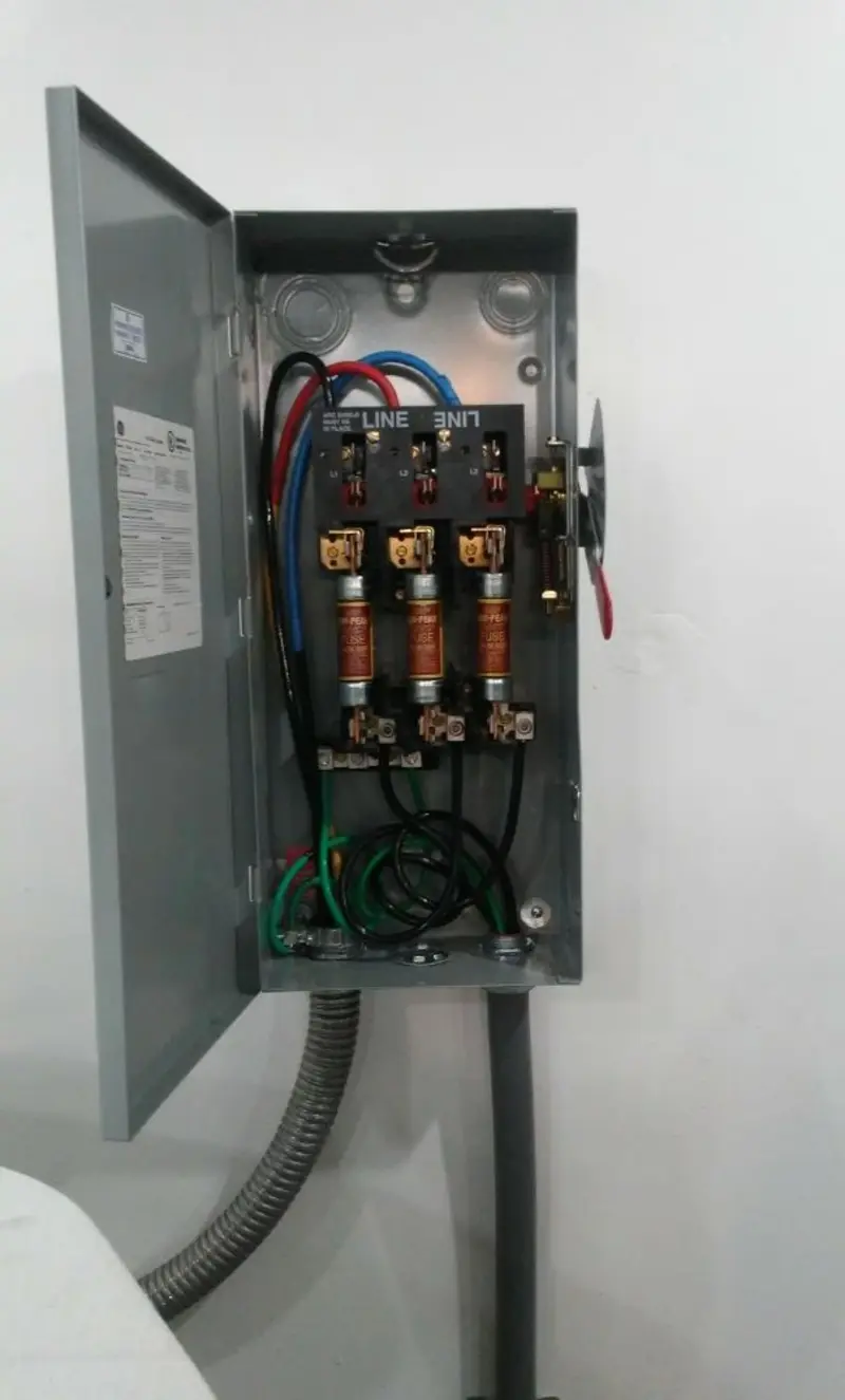 Three-phase disconnect switch installed for Electrical Wiring & Rewiring in Brighton